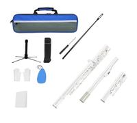 Orificio cerrado Flauta C 16 teclas Flautas Profesional Horizontal con bolsa Paño de limpieza Instrumento de de madera Profesional Horizontal con bolsa Paño de limpieza