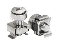 orificios cuadrados, tuercas de bloqueo, Tuerca de jaula tarjeta, tornillo corona acero inoxidable, tuerca abrazadera, tornillos a presión M5 M6(25mm (10Pcs),M6)