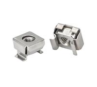 orificios cuadrados, tuercas de bloqueo, Tuercas enjauladas for tarjetas, casete de tuerca flotante cuarteto, carcasa elástica M4 M5 M6 M8, 10 Uds(304 SS10pcs),M8)