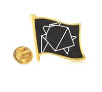 Origa - Pin de solapa con forma geométrica de tortuga dorada