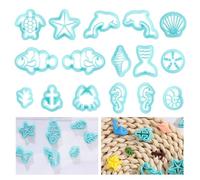 ORIGACH 16 cortadores de arcilla de animales del océano, delfín, caballito de mar, estrella de mar, cortador de arcilla polimérica para hacer aretes, cortadores de arcilla de animales marinos para