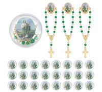ORIGACH 24 piezas de Jesús Rosario Pin con caja de regalo regalo regalo para primera comunión regalos para bautismo religioso católico regalo cristiano para broches de recuerdo
