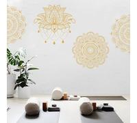 ORIGACH boho mandala calcomanías de pared, de mediados de siglo de la vendimia mandala etiqueta de la pared para el dormitorio sala de estar sala de yoga meditación