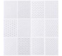 ORIGACH Estabilizadores de bordado solubles en agua Sashiko, 12 estilos, tradicional japonés, soluble en agua, patrones de transferencia, estabilizadores, adhesivo de bordado para reparar