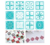 ORIGACH Juego de 12 cortadores de arcilla de azulejos de flores, cortadores de arcilla polimérica bohemia, cortadores de arcilla floral para hacer aretes, cortadores de arcilla en forma de flor para
