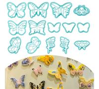 ORIGACH Juego de 14 cortadores de arcilla de mariposa, cortadores de arcilla polimérica de hadas de mariposa para hacer aretes y hacer joyas