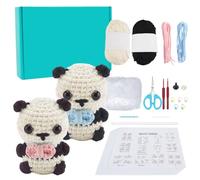 ORIGACH Kit de ganchillo para adultos principiantes, juego de 2 juegos de ganchillo con tutorial de video paso a paso, instrucciones, hilo, gancho, accesorios