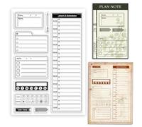 ORIGACH Plan y programa - sellos transparentes para tarjetas y manualidades, planificador de tiempo, sellos de silicona transparente, álbumes de recortes y fotos, diario