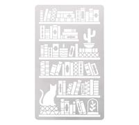 ORIGACH Plantillas de metal de 10 x 17 cm para libros y gatos, de acero inoxidable, reutilizables, para quemar madera, álbumes de recortes, tallado de madera, pirografía, grabado