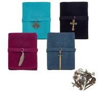 ORIGACH Tarot Carta Bolsa con Tarot Accesorios Conjunto, 4 Color Terciopelo Tarot Tarjeteros Bolsas con 13 unids Vintage Colgantes, Herramientas de Adivinación para Brujería Suministros y Amantes del