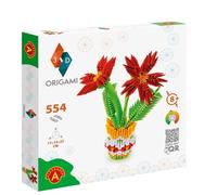 Origami 3D 501829 - Flor maceta - Hermosa escultura de papel 3D con componentes patentados e instrucciones de montaje comprensibles, 554 piezas, 17 x 15 x 25 cm, a partir de 8 años,