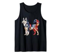 Origami Akita Inu Perros De Flor De Cerezo Japonés T Japón Camiseta sin Mangas