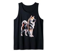 Origami Art Japanese Akita Inu Camiseta sin Mangas