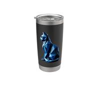 Origami Art Russian Blue Cat Russian Blues Maltese Vaso térmico de acero inoxidable de doble pared