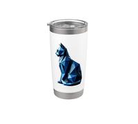 Origami Art Russian Blue Cat Russian Blues Maltese Vaso térmico de acero inoxidable de doble pared