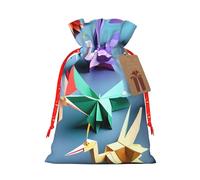 Origami - Bolsas de papel multicolor con estampado de grúas de papel, reutilizables, bolsas de regalo versátiles, regalos de cumpleaños y fiestas