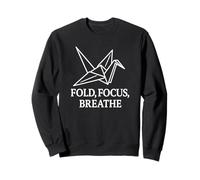 Origami Crane Fold Focus Breathe Mindfulness Sudadera