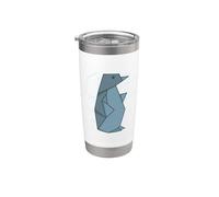 Origami de pingüino Vaso térmico de acero inoxidable de doble pared