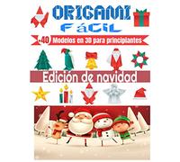 ORIGAMI Fácil | +40 Modelos en 3D para principiantes | Edición de Navidad: Cuaderno en color | origami para niños | origami paper geometric | ideal para un regalo