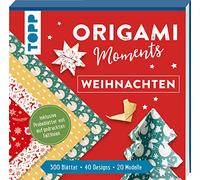 Origami Moments - Weihnachten. Der perfekte Faltspaß für Winter & Weihnachten: Block mit Faltblättern und Anleitungen. 300 Blätter-40 Designs-20 Modelle-8 Probeblätter mit aufgedruckten Faltlinien
