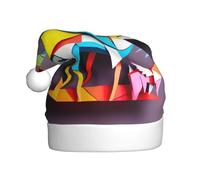 Origami Multicolor Papercraft Cranes 1 gorro de Papá Noel gorro de Navidad gorro de fiesta de Navidad sombrero de punto gorro para mujeres y hombres adultos