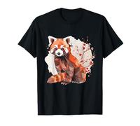 Origami Panda Rojo Kawaii Japón Pequeños Pandas Gato Osos Camiseta