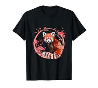 Origami Panda Rojo Kawaii Japón Pequeños Pandas Gato Osos Camiseta