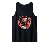 Origami Panda Rojo Kawaii Japón Pequeños Pandas Gato Osos Camiseta sin Mangas