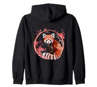 Origami Panda Rojo Kawaii Japón Pequeños Pandas Gato Osos Sudadera con Capucha