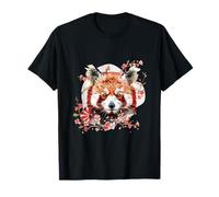 Origami Panda Rojo Kawaii Kimono Pequeños Pandas Gato Osos Camiseta