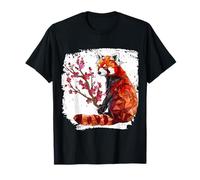 Origami Panda Rojo Kawaii Kimono Pequeños Pandas Gato Osos Camiseta