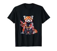 Origami Panda Rojo Kawaii Kimono Pequeños Pandas Gato Osos Camiseta