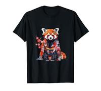 Origami Panda Rojo Kawaii Kimono Pequeños Pandas Gato Osos Camiseta gráfica económica