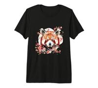 Origami Panda Rojo Kawaii Kimono Pequeños Pandas Gato Osos Camiseta Premium