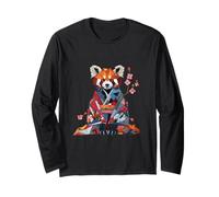 Origami Panda Rojo Kawaii Kimono Pequeños Pandas Gato Osos Manga Larga