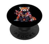 Origami Panda Rojo Kawaii Kimono Pequeños Pandas Gato Osos PopSockets PopGrip Adhesivo
