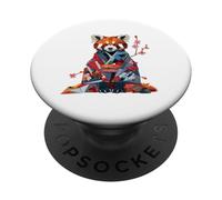 Origami Panda Rojo Kawaii Kimono Pequeños Pandas Gato Osos PopSockets PopGrip Adhesivo