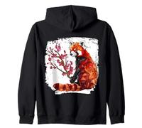 Origami Panda Rojo Kawaii Kimono Pequeños Pandas Gato Osos Sudadera con Capucha