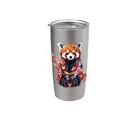 Origami Panda Rojo Kawaii Kimono Pequeños Pandas Gato Osos Vaso térmico de acero inoxidable de doble pared