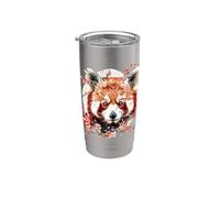 Origami Panda Rojo Kawaii Kimono Pequeños Pandas Gato Osos Vaso térmico de acero inoxidable de doble pared