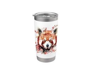 Origami Panda Rojo Kawaii Kimono Pequeños Pandas Gato Osos Vaso térmico de acero inoxidable de doble pared