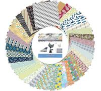 Origami Papel - 120 hojas en formato 15 x 15 cm - 40 diseños diferentes: gatos, magdalenas, azteca - crea magníficos Origami: flores, grúas, búhos, animales - MozArt Supplies