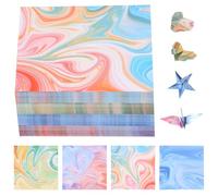 Origami Papel, 400 Hojas de Papiroflexia Papel Doble Cara Colores para Niños Adultos, Origami Cuadrado para Artes y Oficios Juguetes Decoración de Fiesta Manualidades (9.5 x 9.5 cm)