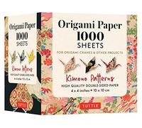 Origami Paper 1,000 sheets Kimono Patterns 4" (10 cm): Tuttle Origami Paper: Double-Sided Origami Sheets Printed with 12 Different Designs (Instructions Included)