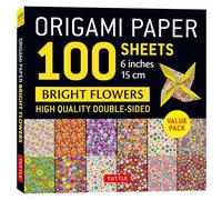 Origami Paper 100 Sheets Bright Flowers 6" (15 cm): Tuttle Origami Paper: Double-Sided Origami Sheets Printed with 12 Different Patterns (Instructions for 5 Projects Included)