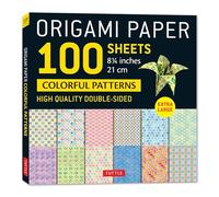 Origami Paper 100 sheets Colorful Patterns 8 1/4" (21 cm): Extra Large Double-Sided Origami Sheets Printed with 12 Different Color Combinations (Instructions for 5 Projects Included)