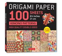 Origami Paper 100 sheets Kimono Patterns 8" 21 cm /anglais: Extra Large Double-Sided Origami Sheets Printed with 12 Different Patterns (Instructions for 5 Projects Included)