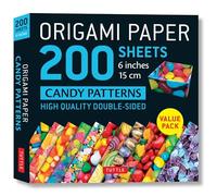 Origami Paper 200 sheets Candy Patterns 6" (15 cm): Tuttle Origami Paper: Double Sided Origami Sheets Printed with 12 Different Designs (Instructions for 6 Projects Included) (Tuttle Specials)