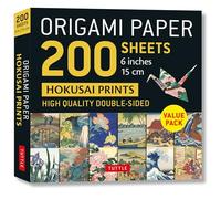 Origami Paper 200 sheets Hokusai Prints 6" 15 cm /anglais: Tuttle Origami Paper: Double-Sided Origami Sheets Printed with 12 Different Designs (Instructions for 5 Projects Included)