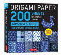 Origami Paper 200 sheets Japanese Shibori 8 1/4" (21 cm): Extra Large Tuttle Origami Paper: Double-Sided Sheets (12 Designs & Instructions for 6 Projects Included)